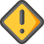 Outage icon. Exclamation Point in caution sign